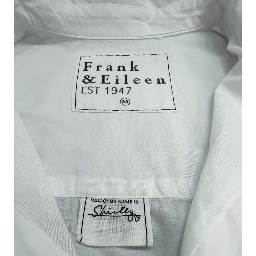 Frank & Eileen Shirley Oversized White Button Up Shirt 100% Cotton Size Medium - Picture 5 of 11